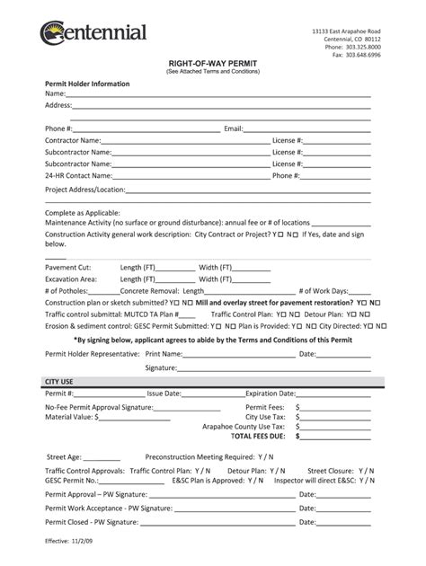 centennial permit portal.